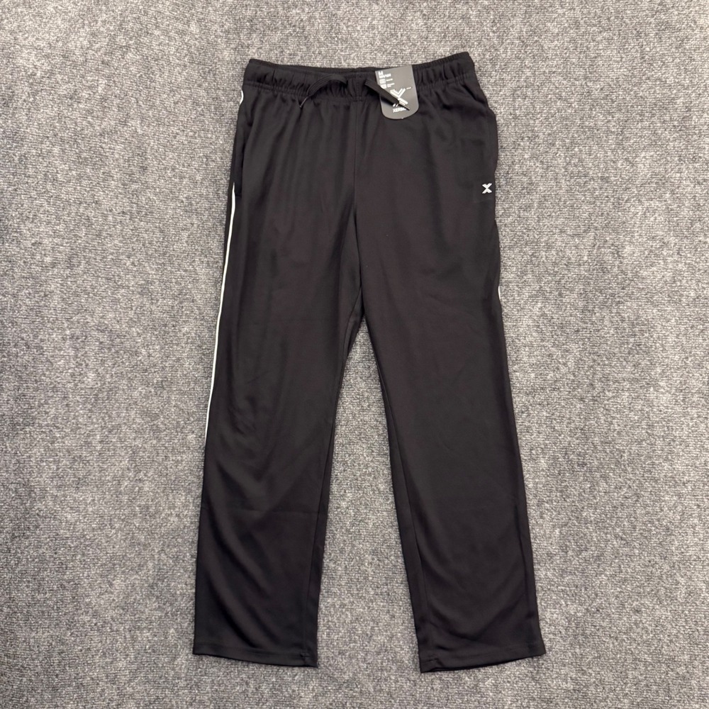 Xersion Boys Black Training Pants Drawstring Waist Size Medium 10/12 H NWT